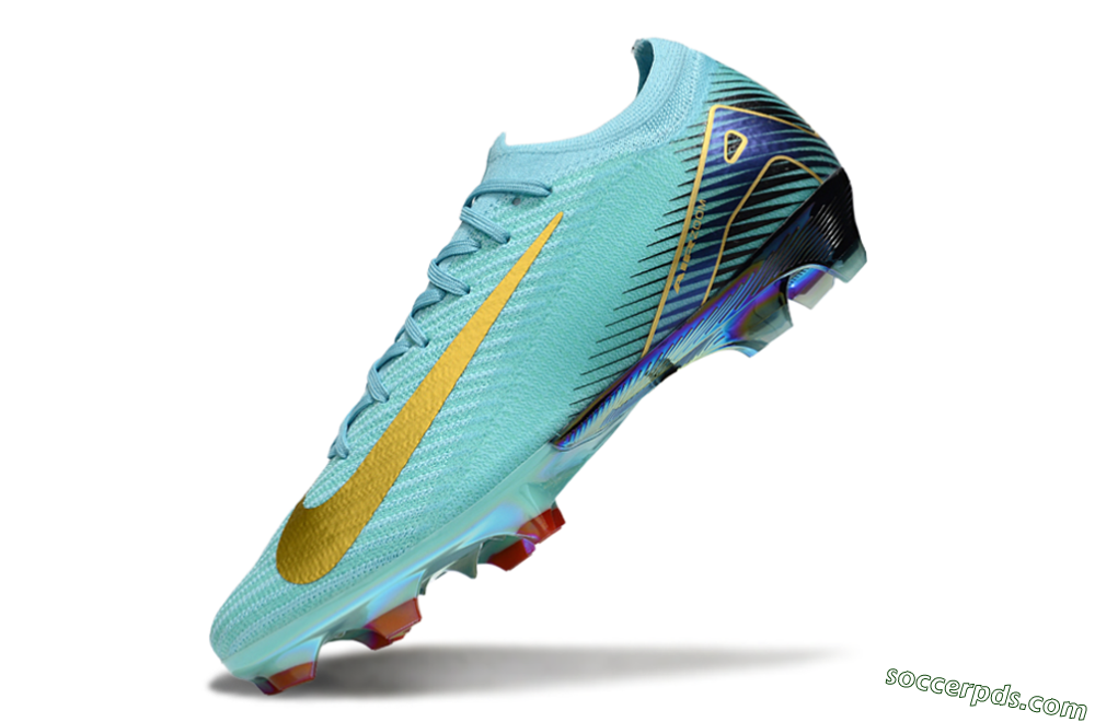 Nike Air Zoom Mercurial Vapor 16 Elite FG Low-Tops Football Boots - Jade/Gold/Blue 5