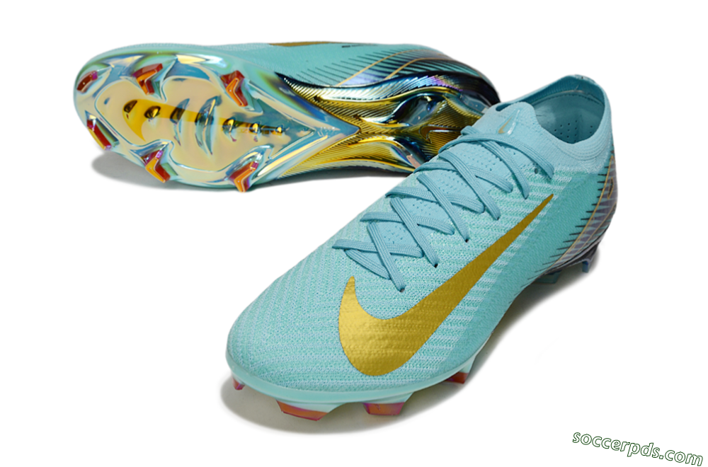 Nike Air Zoom Mercurial Vapor 16 Elite FG Low-Tops Football Boots - Jade/Gold/Blue 3