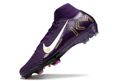 Nike Air Zoom Mercurial Superfly 10 Elite FG High-Tops Football Boots - Purple/White/Gold