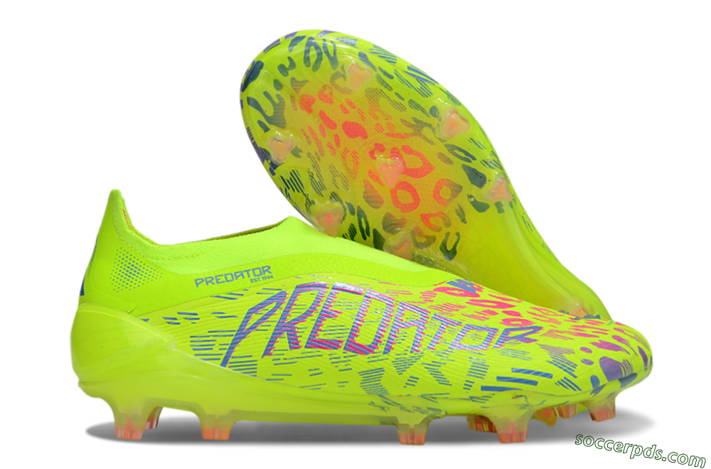 Adidas Predator 25 Elite Laceless FG Low-Tops Football Boots - Yellow/Pink/White 1