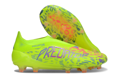 Adidas Predator 25 Elite Laceless FG Low-Tops Football Boots - Yellow/Pink/White