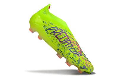 Adidas Predator 25 Elite Laceless FG Low-Tops Football Boots - Yellow/Pink/White