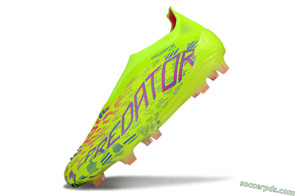 Adidas Predator 25 Elite Laceless FG Low-Tops Football Boots - Yellow/Pink/White 5