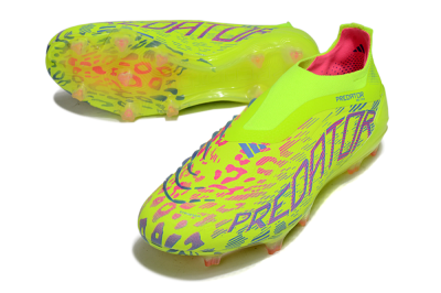 Adidas Predator 25 Elite Laceless FG Low-Tops Football Boots - Yellow/Pink/White