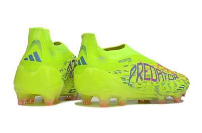 Adidas Predator 25 Elite Laceless FG Low-Tops Football Boots - Yellow/Pink/White