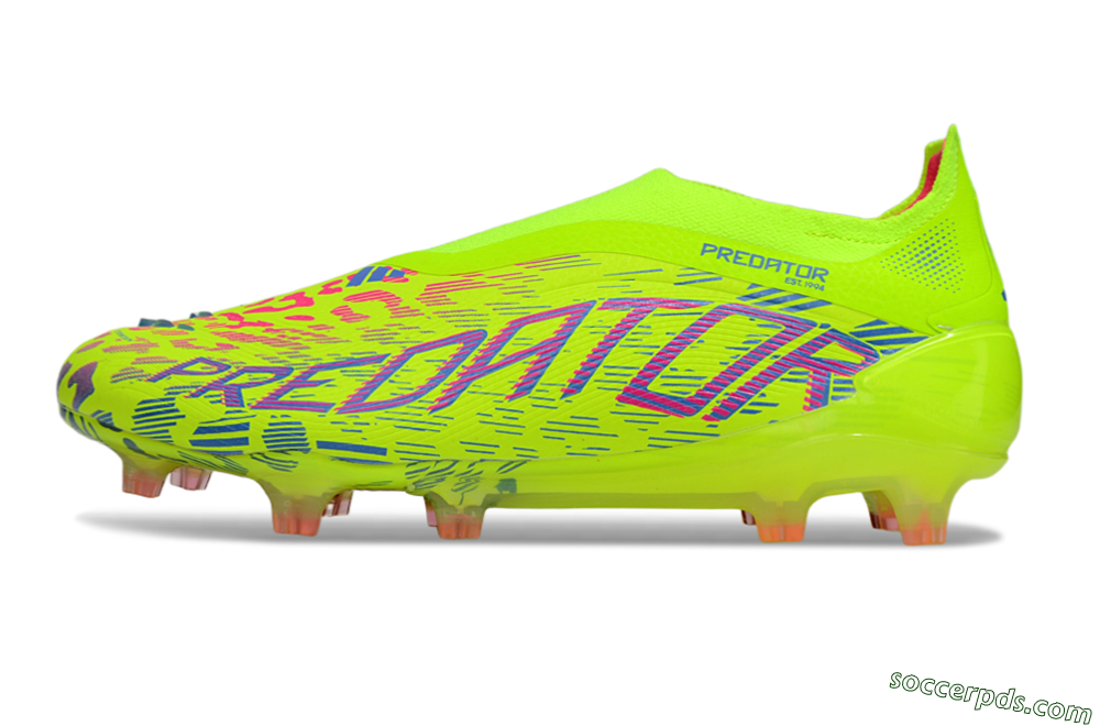 Adidas Predator 25 Elite Laceless FG Low-Tops Football Boots - Yellow/Pink/White 2