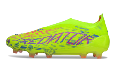 Adidas Predator 25 Elite Laceless FG Low-Tops Football Boots - Yellow/Pink/White