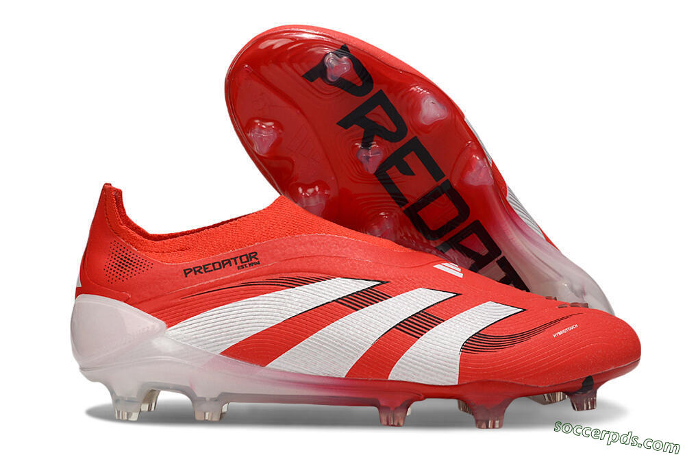 Adidas Predator 25 Elite Laceless FG Low-Tops Football Boots - Red/White/Black 1