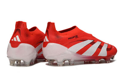Adidas Predator 25 Elite Laceless FG Low-Tops Football Boots - Red/White/Black