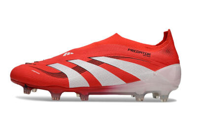 Adidas Predator 25 Elite Laceless FG Low-Tops Football Boots - Red/White/Black