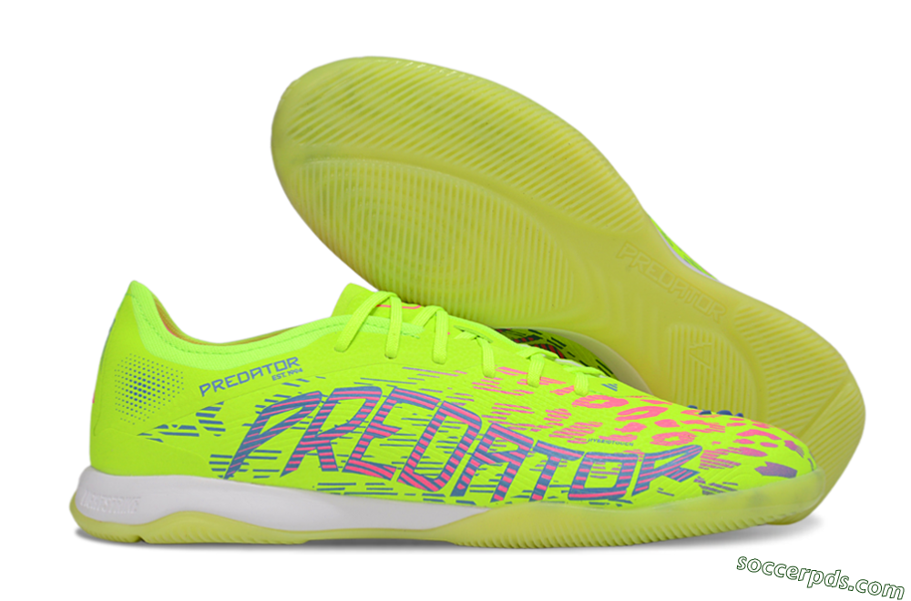 Adidas Predator 25 Elite IC Low-Tops Football Shoes - Yellow/Pink/White 1