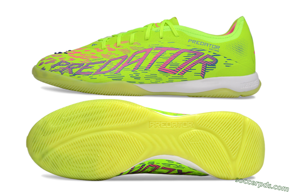 Adidas Predator 25 Elite IC Low-Tops Football Shoes - Yellow/Pink/White 0