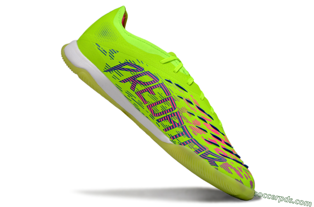 Adidas Predator 25 Elite IC Low-Tops Football Shoes - Yellow/Pink/White 4