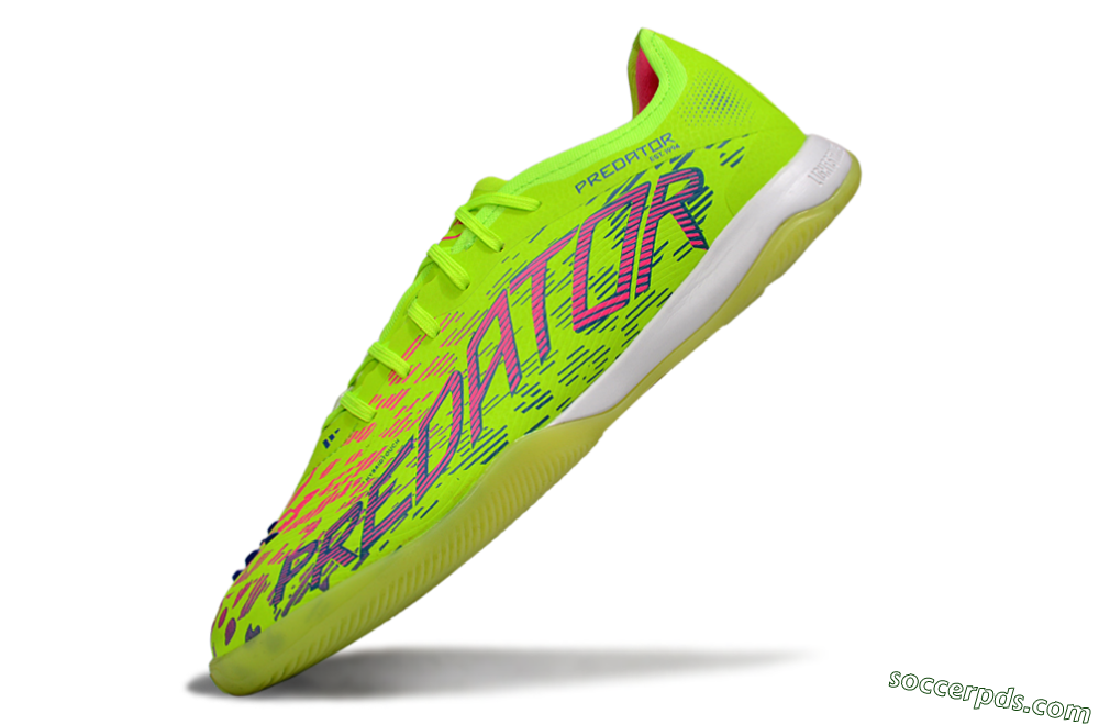 Adidas Predator 25 Elite IC Low-Tops Football Shoes - Yellow/Pink/White 5