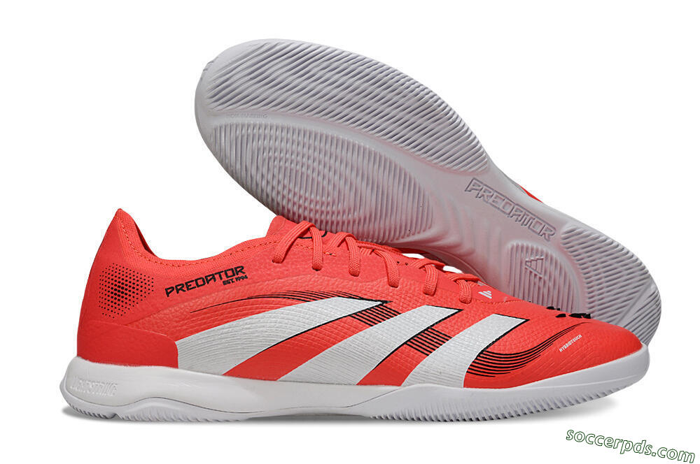 Adidas Predator 25 Elite IC Low-Tops Football Shoes - Red/White/Black 1