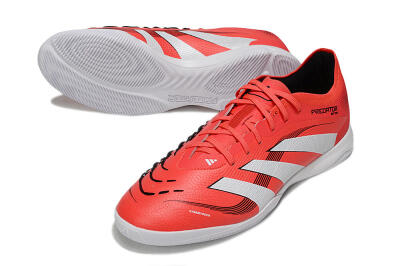 Adidas Predator 25 Elite IC Low-Tops Football Shoes - Red/White/Black