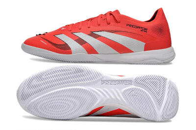 Adidas Predator 25 Elite IC Low-Tops Football Shoes - Red/White/Black