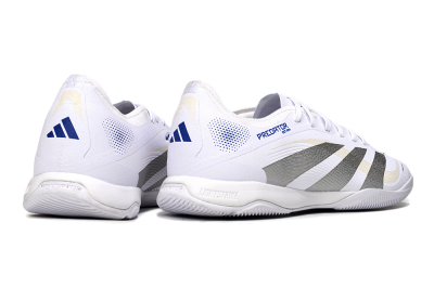 Adidas Predator 25 Elite IC Low-Tops Football Shoes - White/Silver/Blue