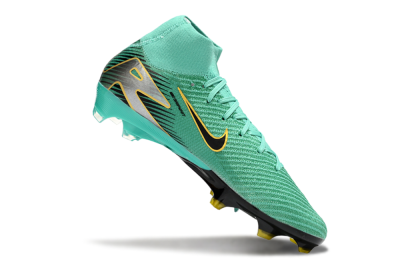 Nike Air Zoom Mercurial Superfly 10 Elite FG High-Tops Football Boots - Jade/Black/Silver/Gold