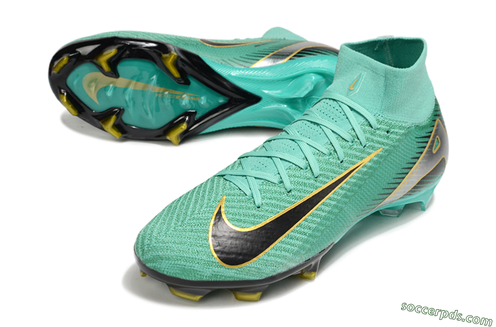 Nike Air Zoom Mercurial Superfly 10 Elite FG High-Tops Football Boots - Jade/Black/Silver/Gold 3