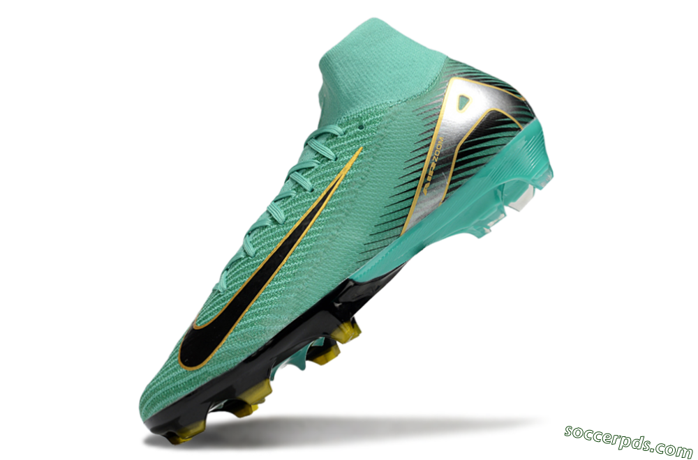 Nike Air Zoom Mercurial Superfly 10 Elite FG High-Tops Football Boots - Jade/Black/Silver/Gold 5