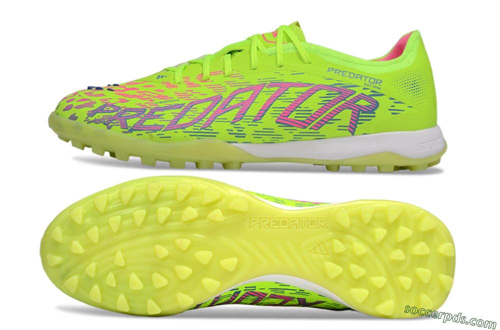 Adidas Predator 25 Elite TF Low-Tops Football Shoes - Yellow/Pink/White 0