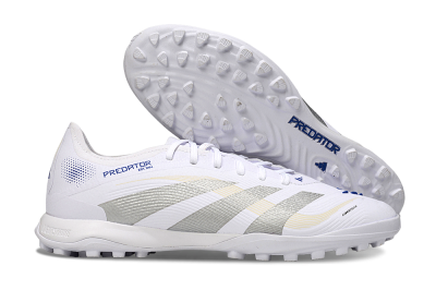 Adidas Predator 25 Elite TF Low-Tops Football Shoes - White/Silver/Blue
