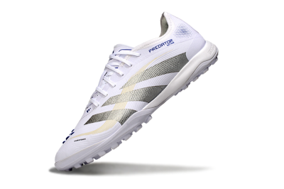 Adidas Predator 25 Elite TF Low-Tops Football Shoes - White/Silver/Blue