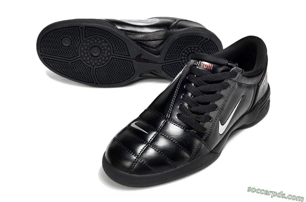 Nike Total 90 II IC Low-Tops Football Shoes - Black/White/Red 3