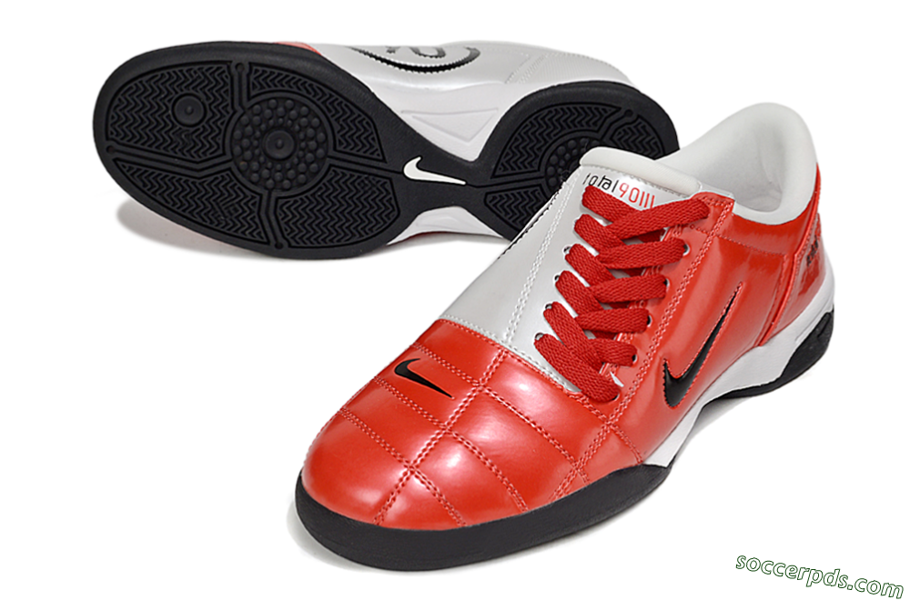 Nike Total 90 II IC Low-Tops Football Shoes - Red/Black/White 3