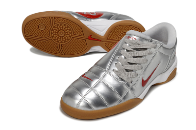 Nike Total 90 II IC Low-Tops Football Shoes - Silver/Red/White