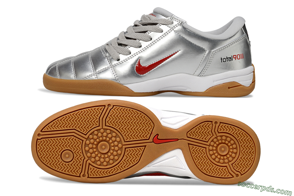 Nike Total 90 II IC Low-Tops Football Shoes - Silver/Red/White 0