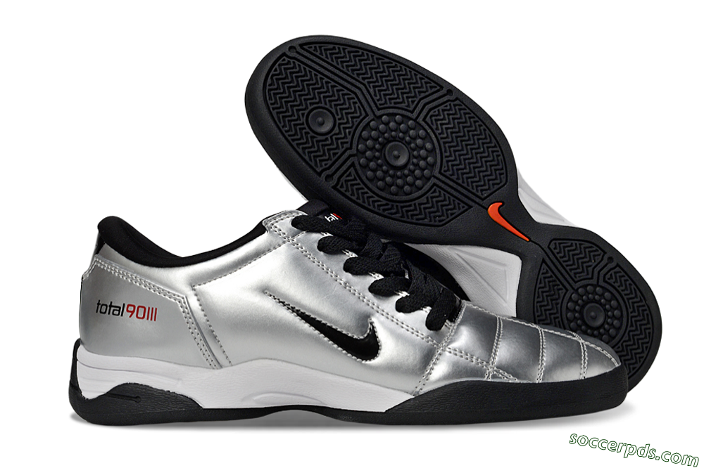 Nike Total 90 II IC Low-Tops Football Shoes - Silver/Black/White 1