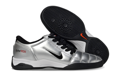 Nike Total 90 II IC Low-Tops Football Shoes - Silver/Black/White