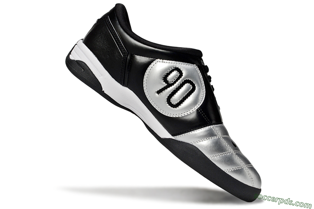 Nike Total 90 II IC Low-Tops Football Shoes - Silver/Black/White 4