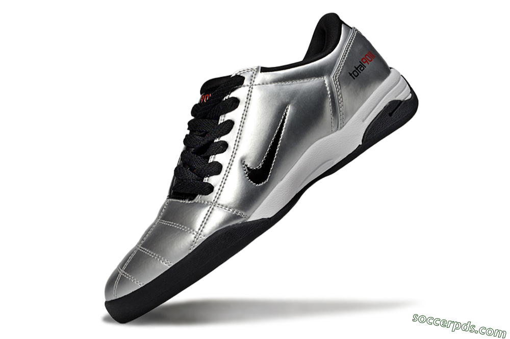 Nike Total 90 II IC Low-Tops Football Shoes - Silver/Black/White 5
