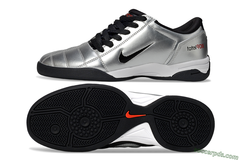 Nike Total 90 II IC Low-Tops Football Shoes - Silver/Black/White 0