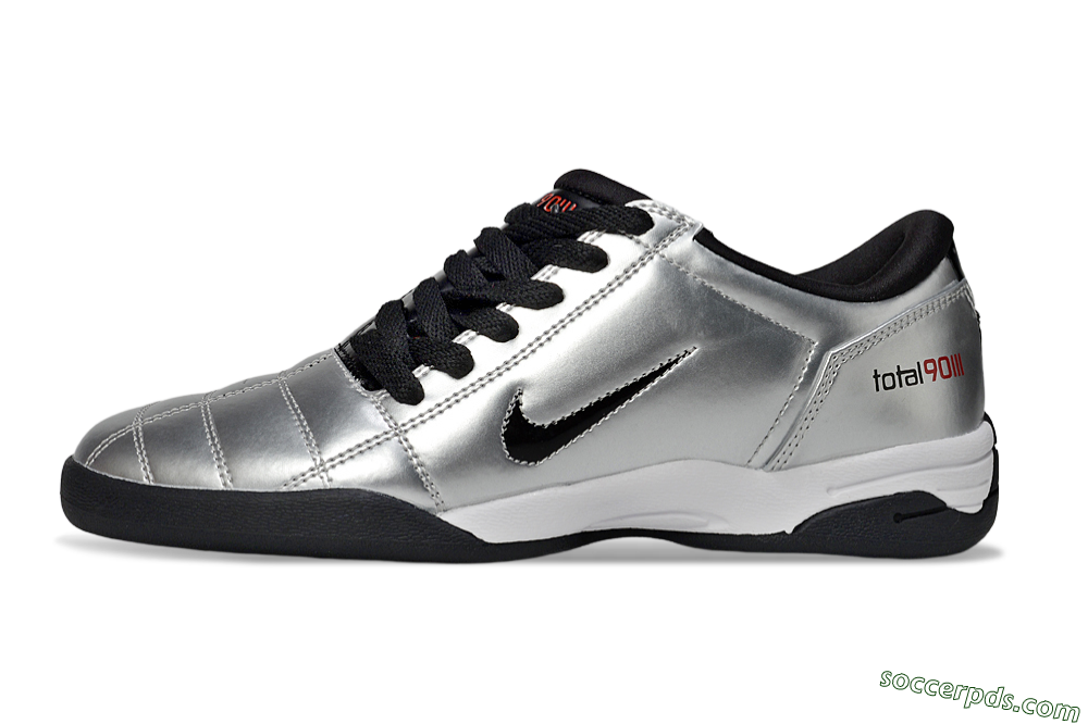Nike Total 90 II IC Low-Tops Football Shoes - Silver/Black/White 2