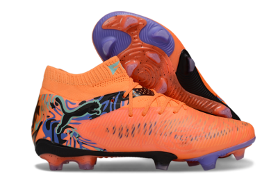 Puma Future 8 Ultimate FG Low-Tops Football Boots - Orange/Blue/Black
