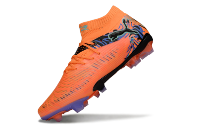 Puma Future 8 Ultimate FG Low-Tops Football Boots - Orange/Blue/Black