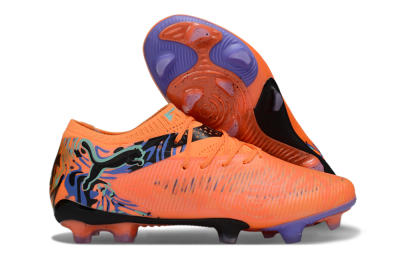 Puma Future 8 Ultimate FG Low-Tops Football Boots - Orange/Blue/Black