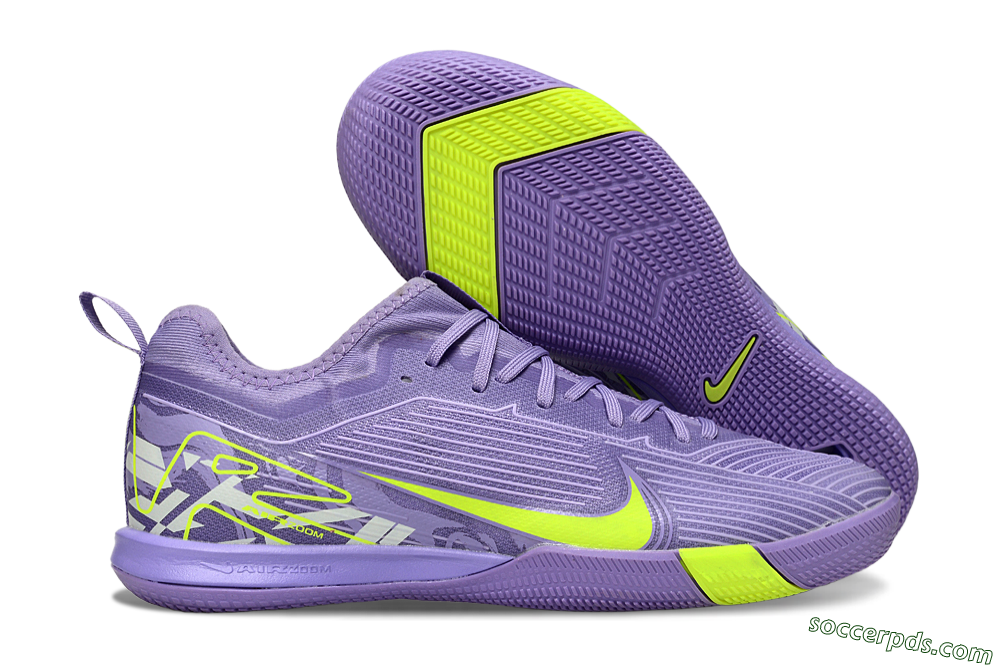 Nike Air Zoom Mercurial Vapor 16 Pro IC Low-Tops Football Shoes - Purple/Yellow/White 1