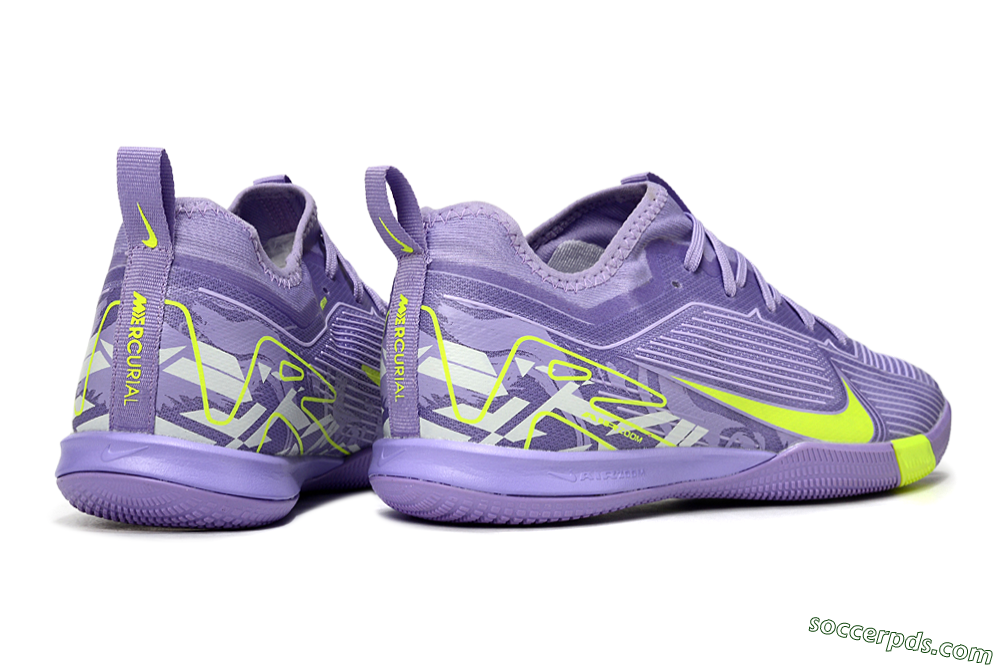 Nike Air Zoom Mercurial Vapor 16 Pro IC Low-Tops Football Shoes - Purple/Yellow/White 6