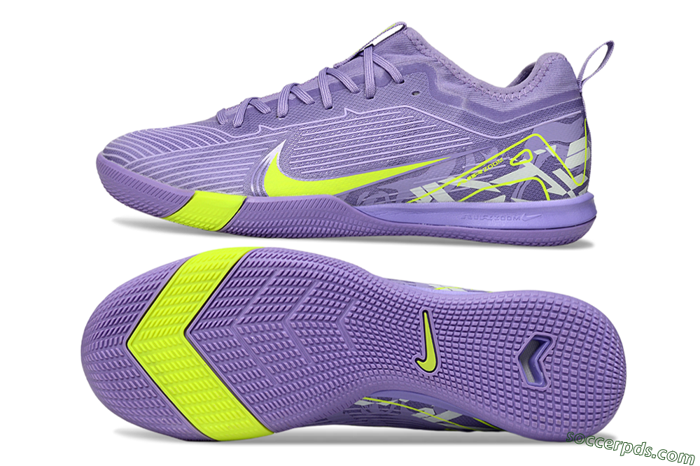 Nike Air Zoom Mercurial Vapor 16 Pro IC Low-Tops Football Shoes - Purple/Yellow/White 0