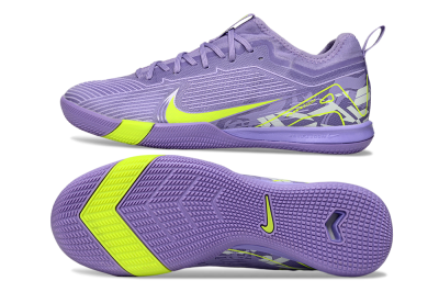 Nike Air Zoom Mercurial Vapor 16 Pro IC Low-Tops Football Shoes - Purple/Yellow/White