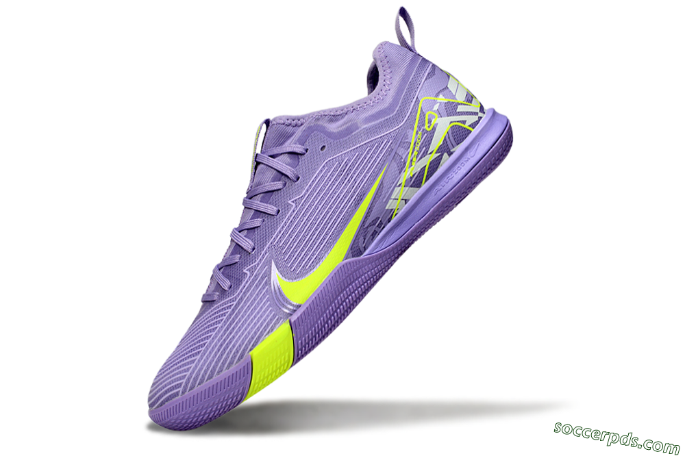 Nike Air Zoom Mercurial Vapor 16 Pro IC Low-Tops Football Shoes - Purple/Yellow/White 5