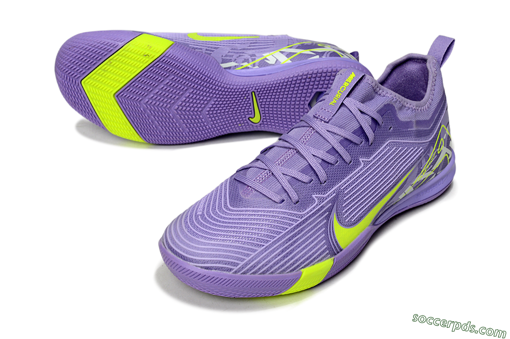 Nike Air Zoom Mercurial Vapor 16 Pro IC Low-Tops Football Shoes - Purple/Yellow/White 3