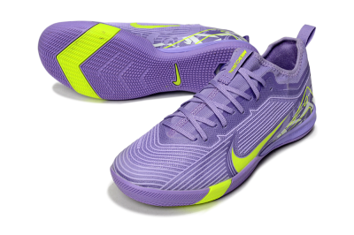 Nike Air Zoom Mercurial Vapor 16 Pro IC Low-Tops Football Shoes - Purple/Yellow/White