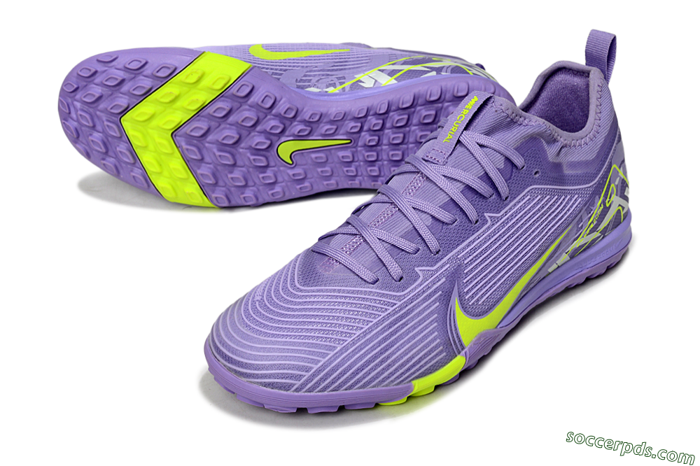 Nike Air Zoom Mercurial Vapor 16 Pro TF Low-Tops Football Shoes - Purple/Yellow/White 3