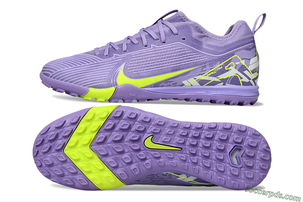 Nike Air Zoom Mercurial Vapor 16 Pro TF Low-Tops Football Shoes - Purple/Yellow/White 0